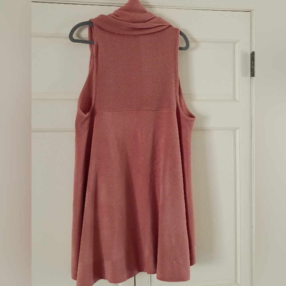 Women's Basic Shawl Vest 3 in 1.Peach Color One Size - Picture 4 of 11